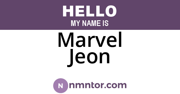 Marvel Jeon