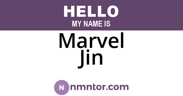 Marvel Jin