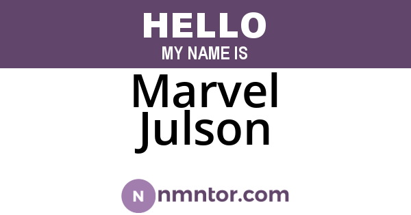 Marvel Julson