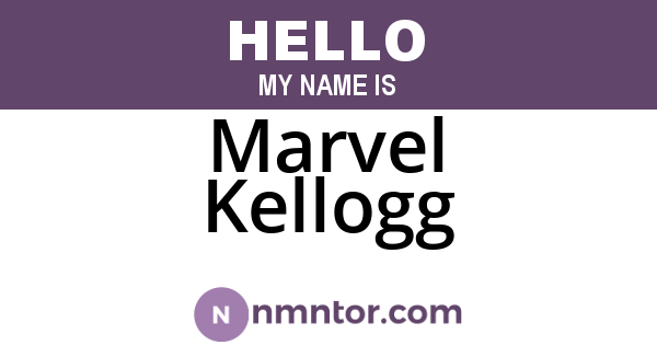 Marvel Kellogg