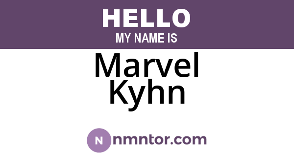 Marvel Kyhn
