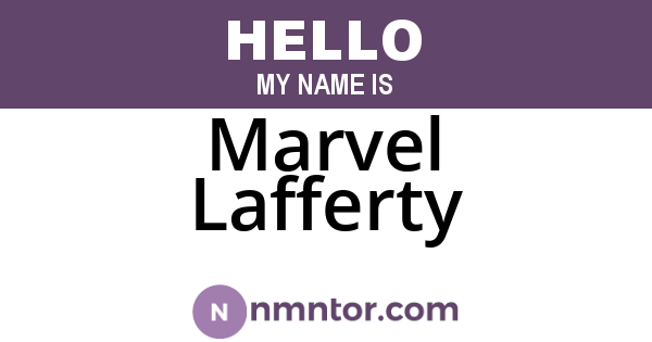 Marvel Lafferty