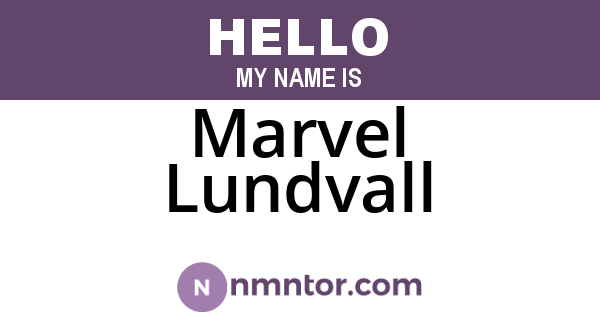 Marvel Lundvall