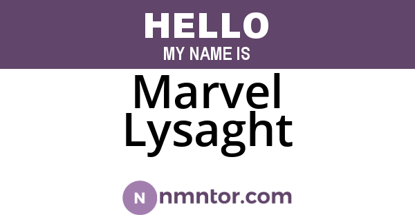 Marvel Lysaght