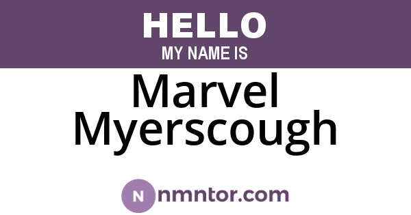 Marvel Myerscough