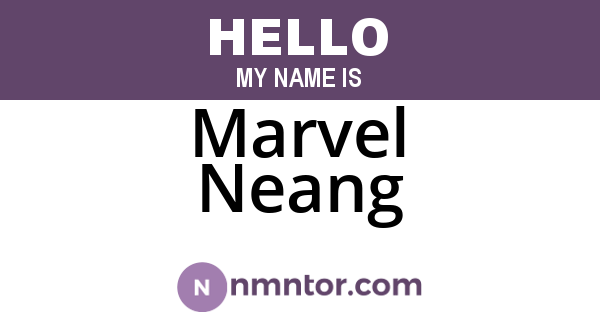 Marvel Neang