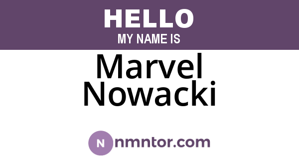 Marvel Nowacki