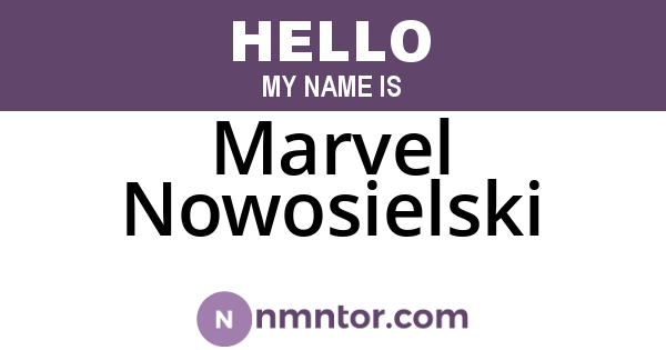 Marvel Nowosielski