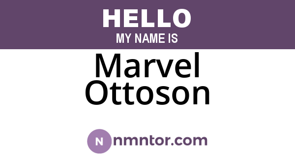 Marvel Ottoson