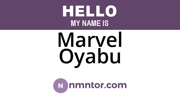 Marvel Oyabu