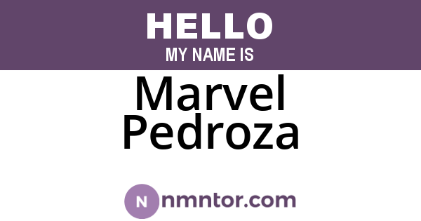 Marvel Pedroza