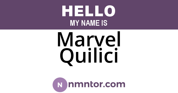 Marvel Quilici