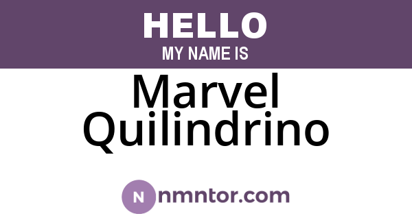Marvel Quilindrino