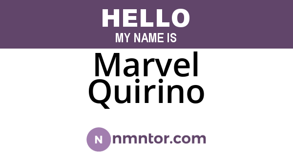 Marvel Quirino