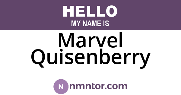 Marvel Quisenberry