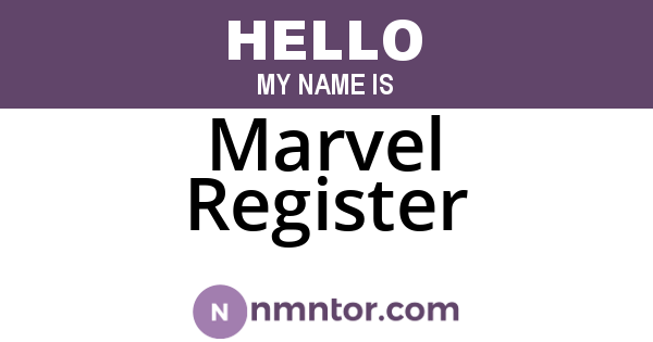 Marvel Register