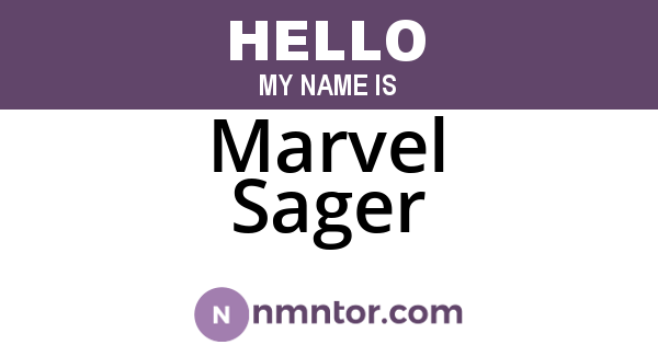 Marvel Sager
