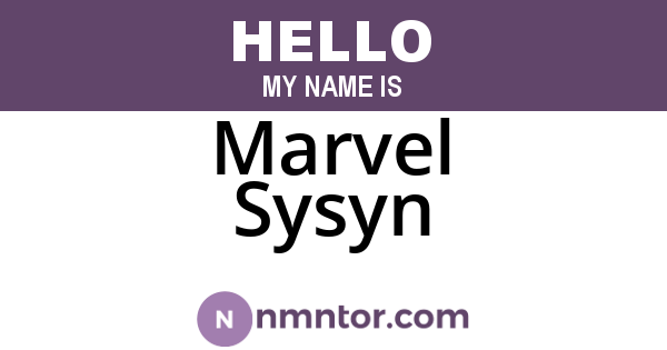 Marvel Sysyn