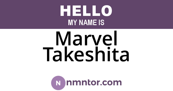 Marvel Takeshita