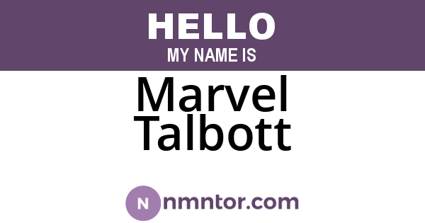 Marvel Talbott