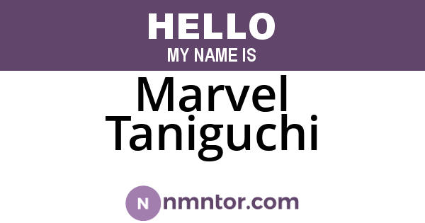 Marvel Taniguchi