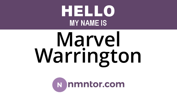 Marvel Warrington