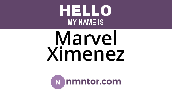 Marvel Ximenez