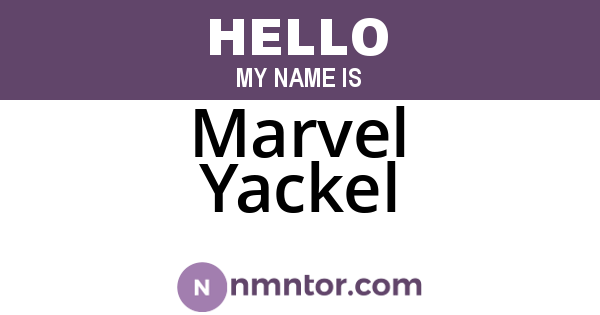 Marvel Yackel
