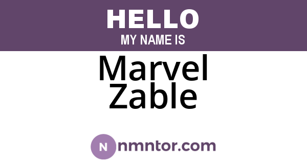 Marvel Zable