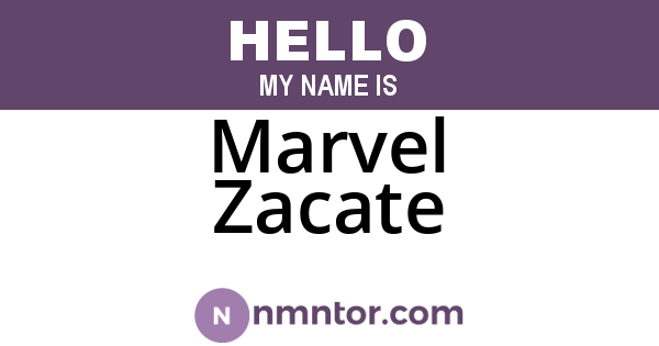 Marvel Zacate