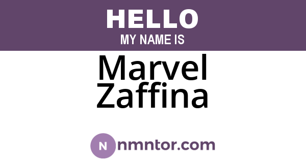 Marvel Zaffina