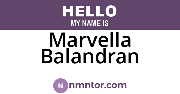 Marvella Balandran