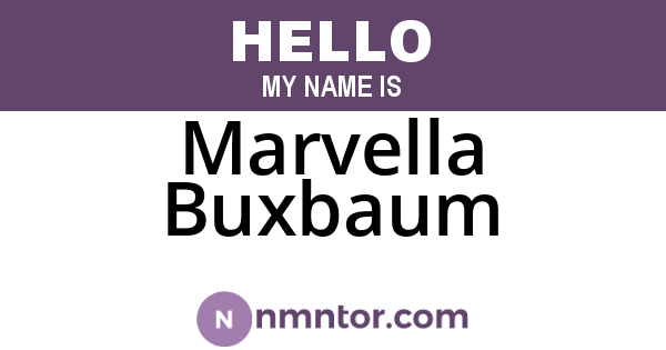 Marvella Buxbaum