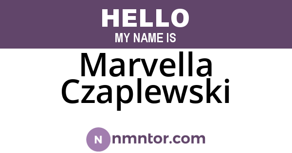 Marvella Czaplewski