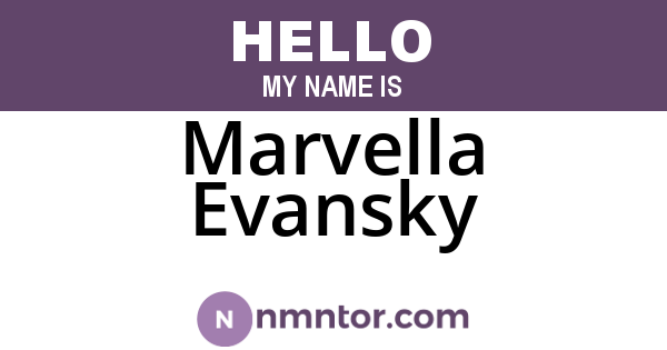 Marvella Evansky