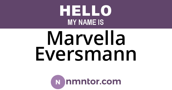 Marvella Eversmann