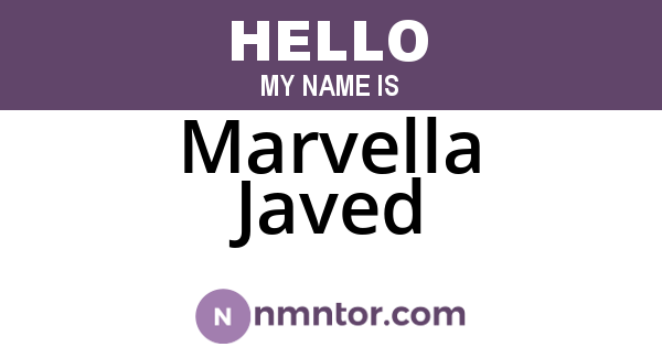 Marvella Javed
