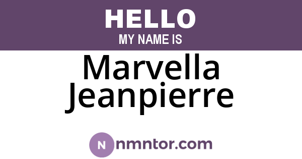Marvella Jeanpierre