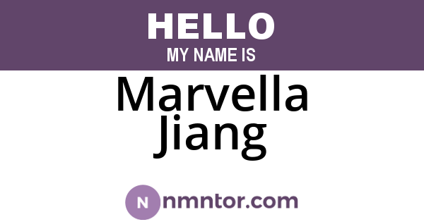 Marvella Jiang