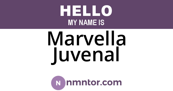 Marvella Juvenal