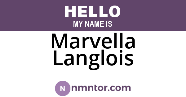 Marvella Langlois