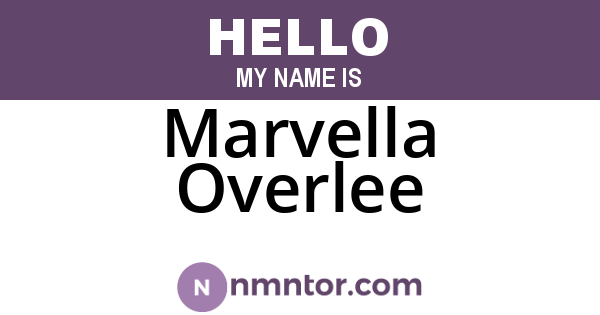 Marvella Overlee