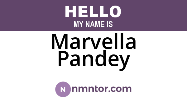 Marvella Pandey