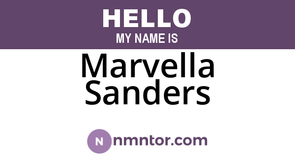 Marvella Sanders