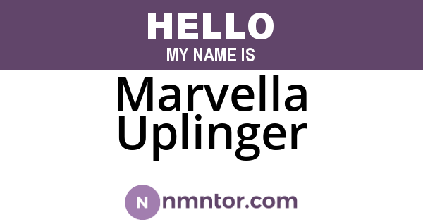 Marvella Uplinger