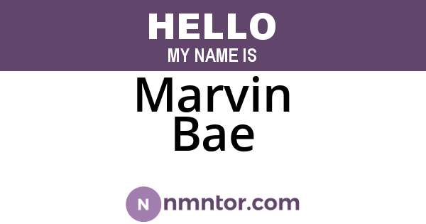 Marvin Bae