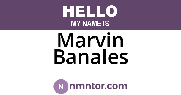 Marvin Banales