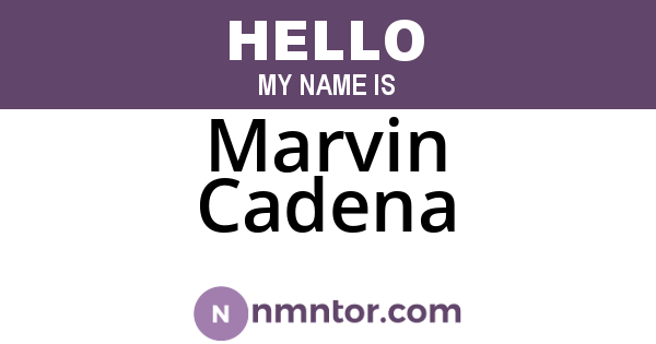 Marvin Cadena