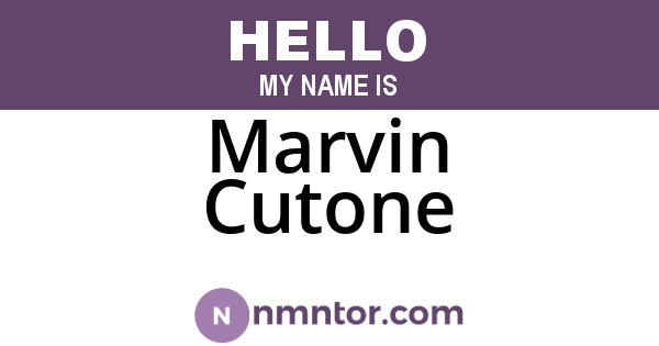 Marvin Cutone