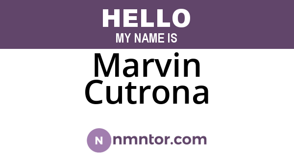 Marvin Cutrona